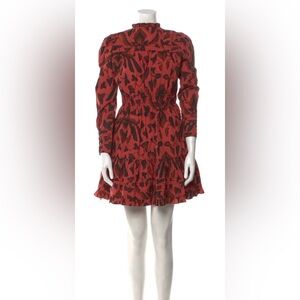 Ulla Johnson Red and Black Mini Dress